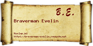 Braverman Evelin névjegykártya